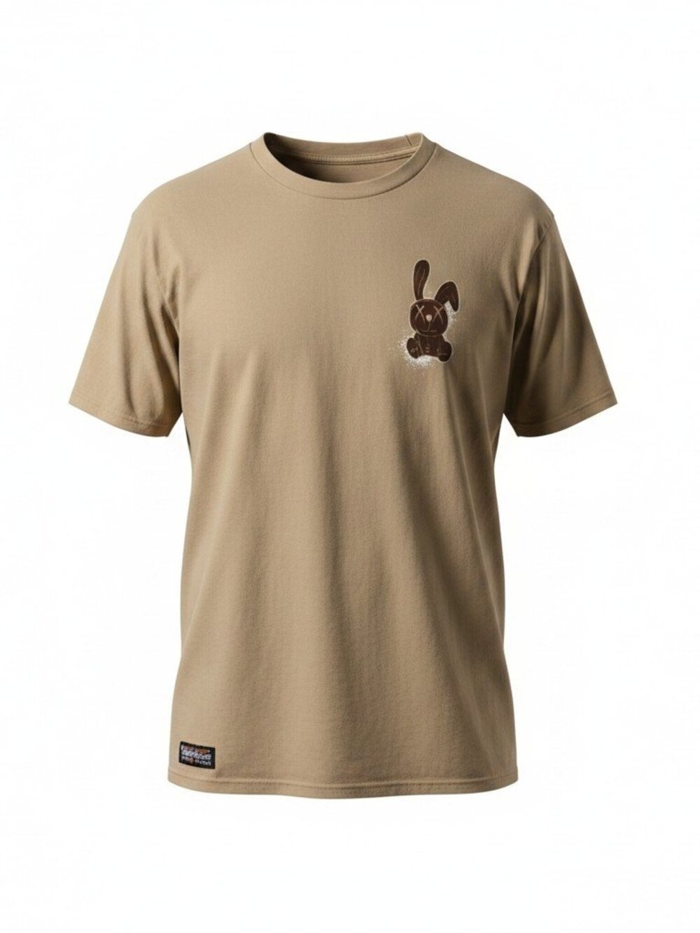 Super Massive 3XL Graphic Bunny T Shirt Beige Streetwear Oversized Cotton Tee